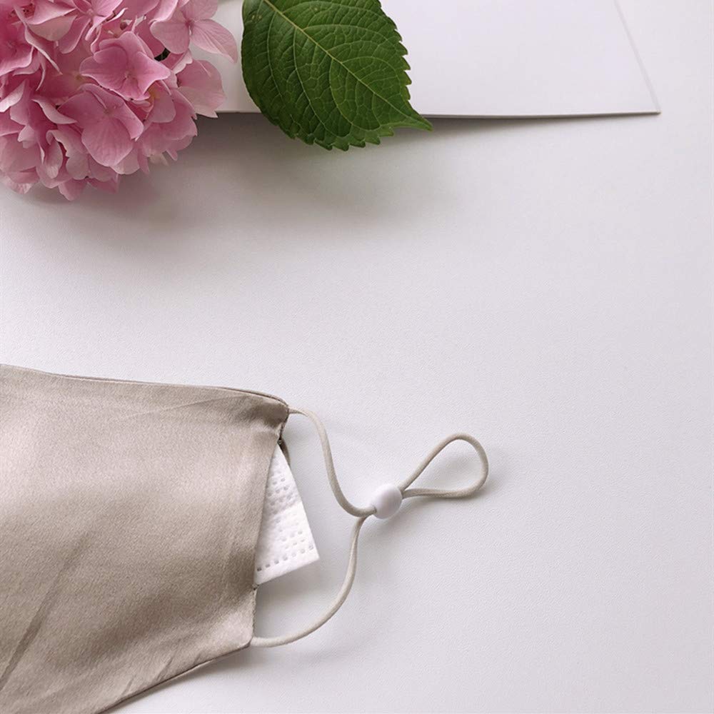 Silk Face Mask For Women Grey Mask Reusable Breathable Mask For Men-Dark Gray