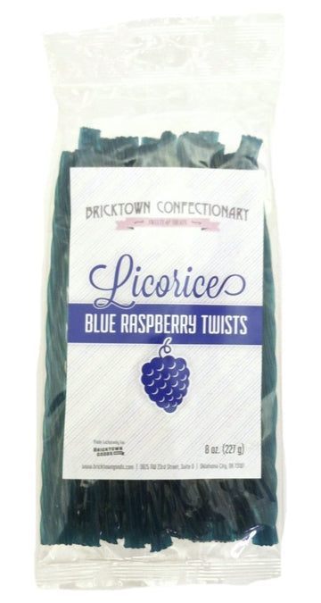 Blue Raspberry Licorice Twists - Fat-Free Old Fashioned Gourmet Blue Raspberry Licorice Candy - Soft & Chewy Texture with Bold F