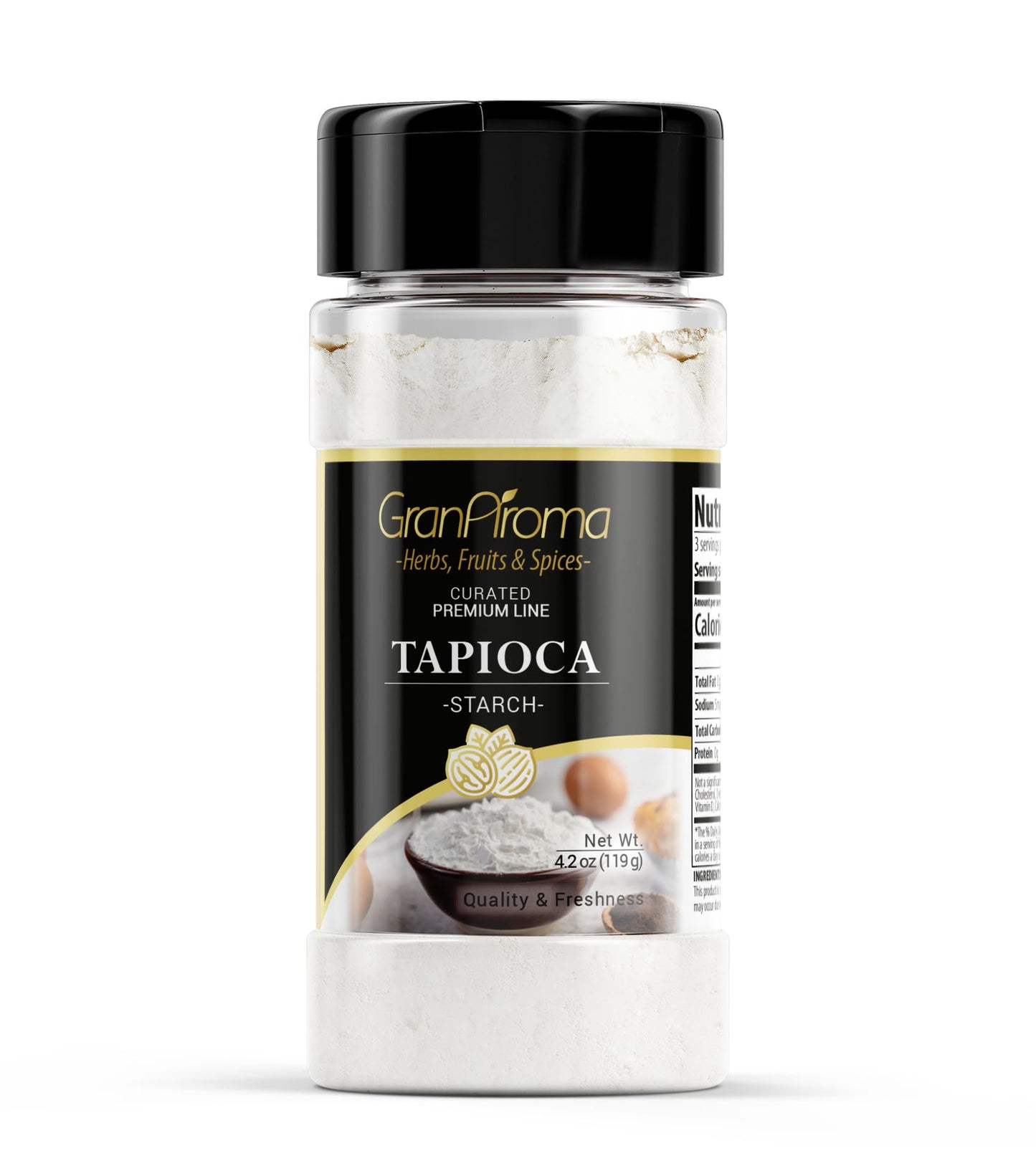 GranAroma Tapioca Starch, 4.2 oz, Culinary Quality, Corn Starch Replacement, Tapioca Flour
