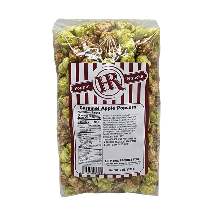 Caramel Apple Popcorn | 7 oz Bag | Produced in Gibbon, Nebraska | Made in USA | Delicious, Fresh Popcorn - Party Snack - 100's o