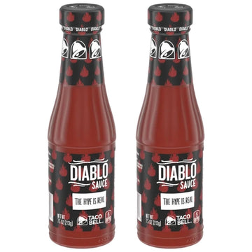 Generic Taco Bill Diablo Hot Sauce, (2 Pack) 7.5oz bottles