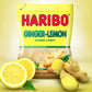 Haribo Gummi Candy, Ginger-Lemon Gummy Candy, 5 Ounce Share Size Bags (Pack Of 12) Delicious Soft & Chewy Sweet Snacks, Zesty Lemon & Warm Ginger Flavor