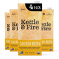 Kettle and Fire Organic Chicken Broth, Keto, Paleo, and Whole 30 Approved, Gluten Free, High in Protein and Collagen, 4 Pack (32