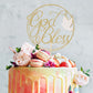 LINLULU Cake Topper - Glitter Gold Dove for First Communion, Baptism, Christening - Model 001 - Paper Decoration