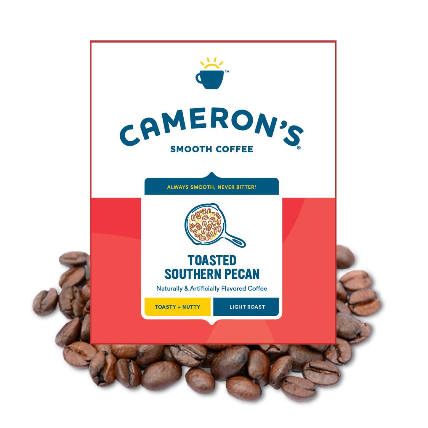 Camerons Coffee Roasted Whole Bean, Flavored, Toasted Southern Pecan, 4Lb (Pack Of 1)
