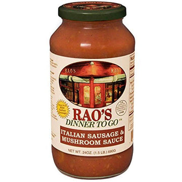 Rao's Homemade All Natural Italian Sausage and Mushroom Sauce, 24 Ounce (Pack of 4)