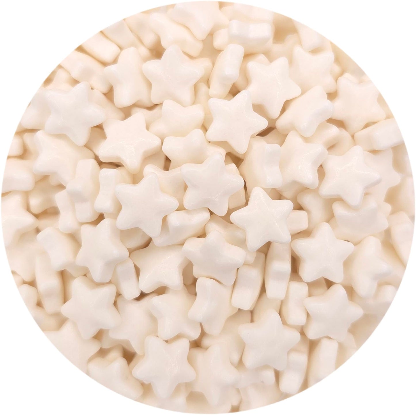 NCS White Stars (BK9904) Edible Candy Sprinkles, 8 ounces - Great for Cupcakes, Cookies, Cakes, Cakes Pops, Donuts