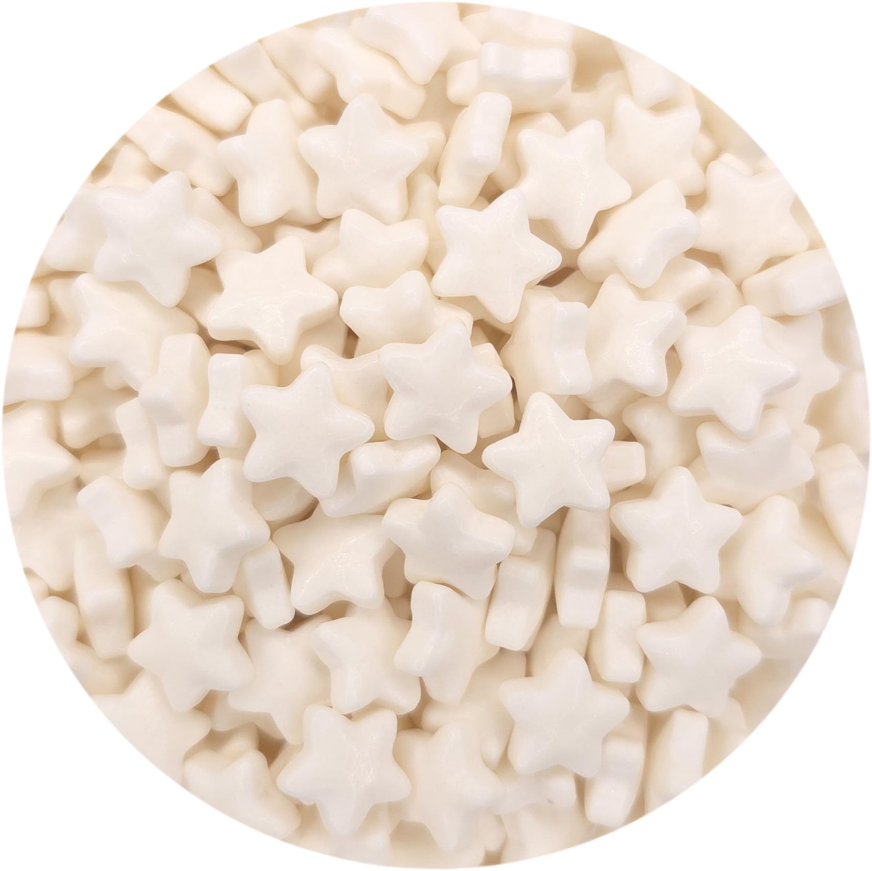 NCS White Stars (BK9904) Edible Candy Sprinkles, 8 ounces - Great for Cupcakes, Cookies, Cakes, Cakes Pops, Donuts