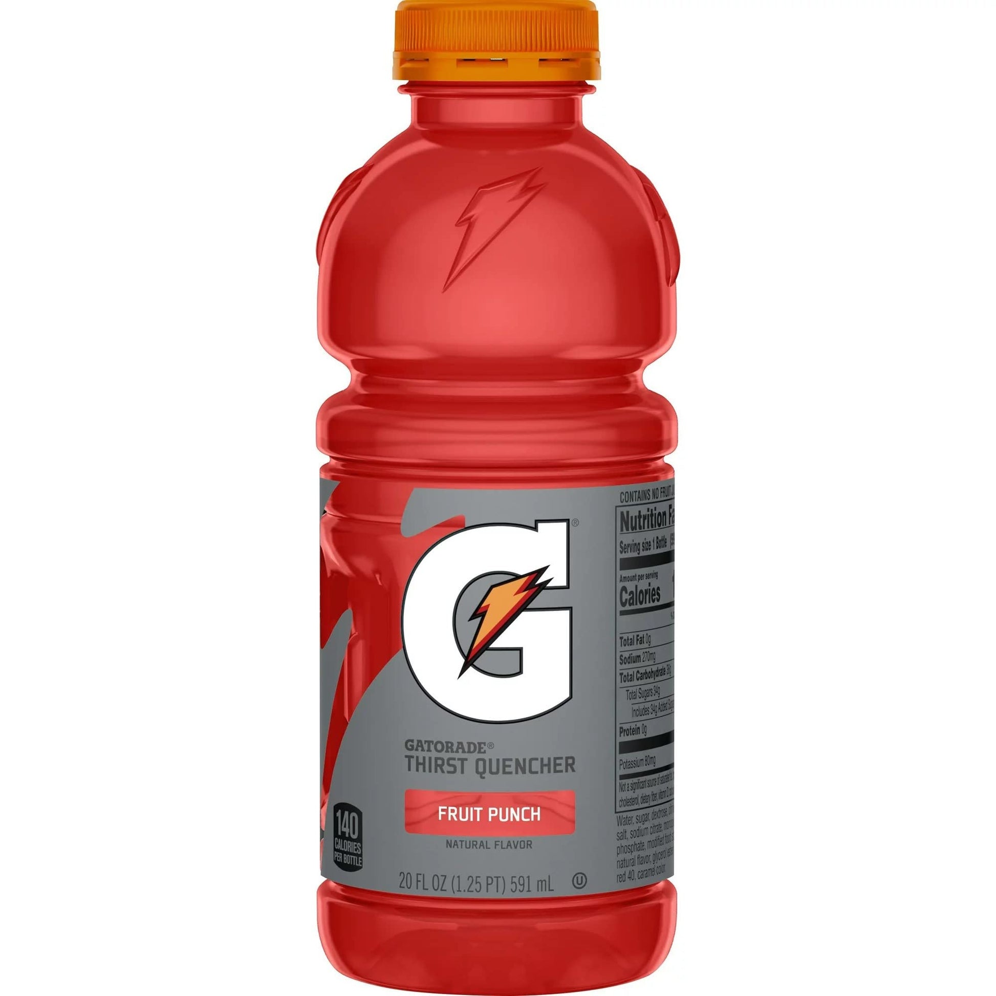 Gatorade Sports Drink, Fruit Punch, 20-Ounce Wide Mouthbottles (Pack Of 24)