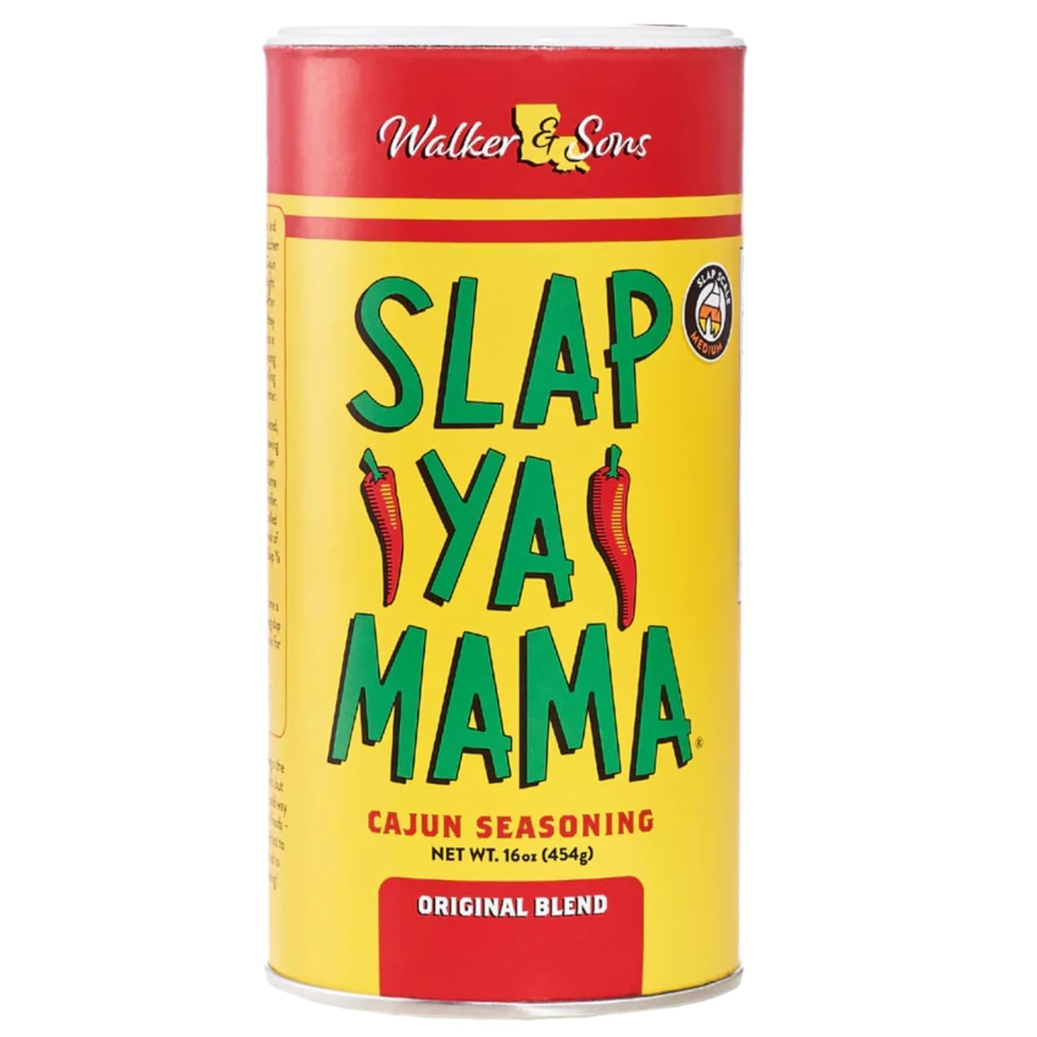 Slap Ya Mama Original Blend Cajun Seasoning - 16 oz Can, Pack of 1, All Natural, MSG Free, Kosher - Authentic Louisiana Flavor