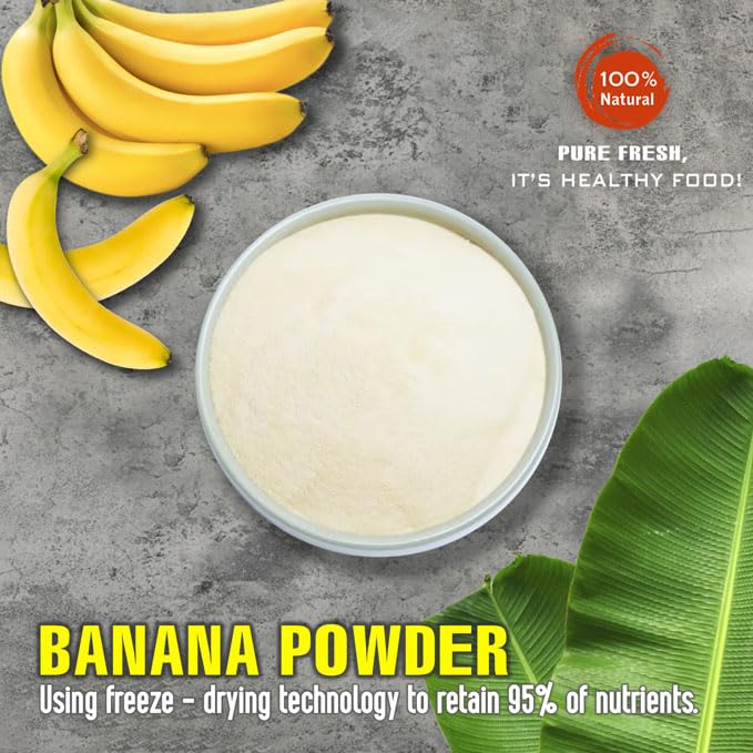 Banana Powder 2.47 Oz (70G) Vietfarmfood: Freeze-Dried Extracted From 100% Pure, Sugar-Free. Used To Mix Mixed Drinks Fresh Frui