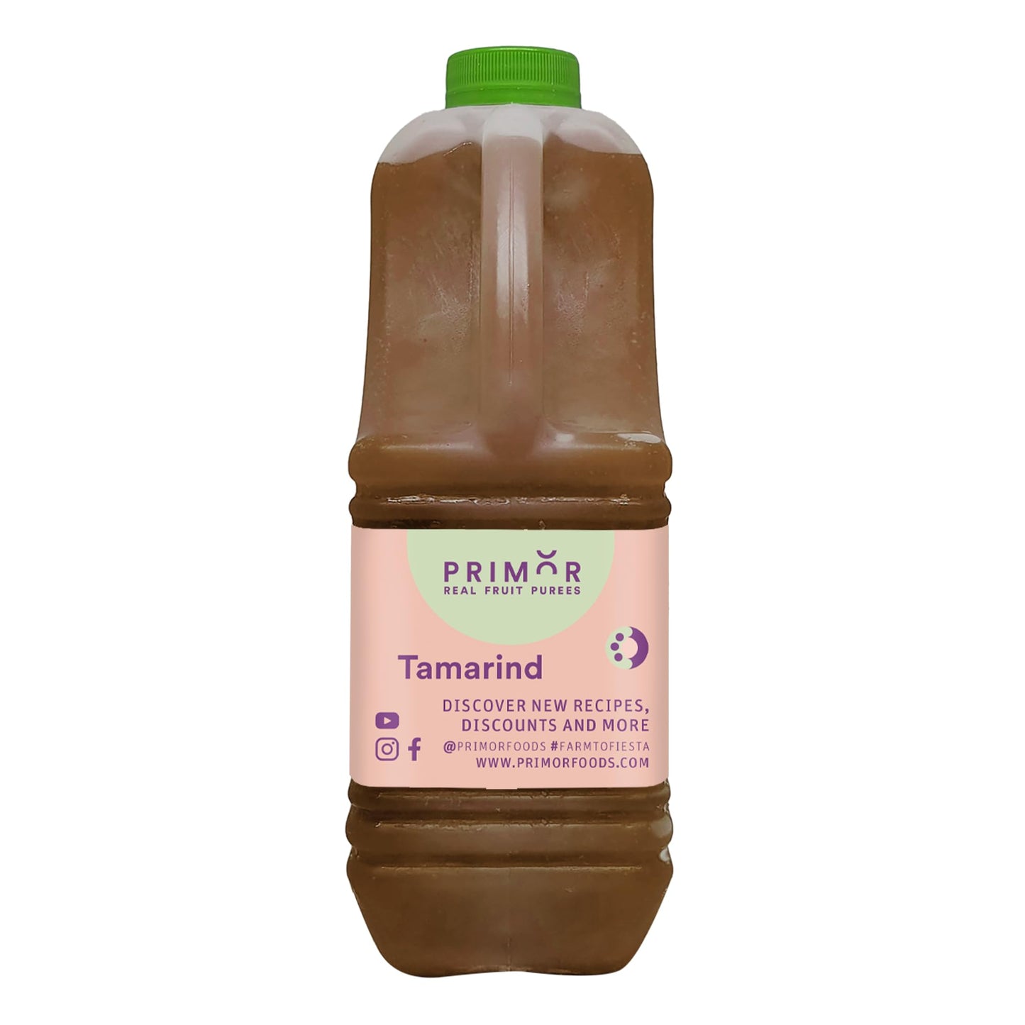 PRIMOR Fruit Puree Tamarind - 64 Fl Oz - Made with Real Fruit for Juices, Smoothies, Cocktails, Desserts and More
