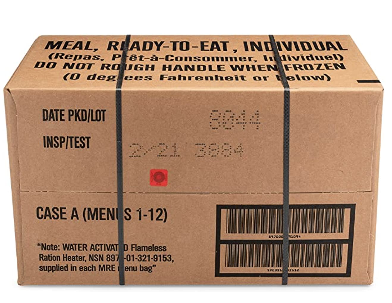 Ameriqual 24ct US Military Surplus MRE Meals Ready to Eat 2021 Inspect A+B Case Bundle Menus 1-24