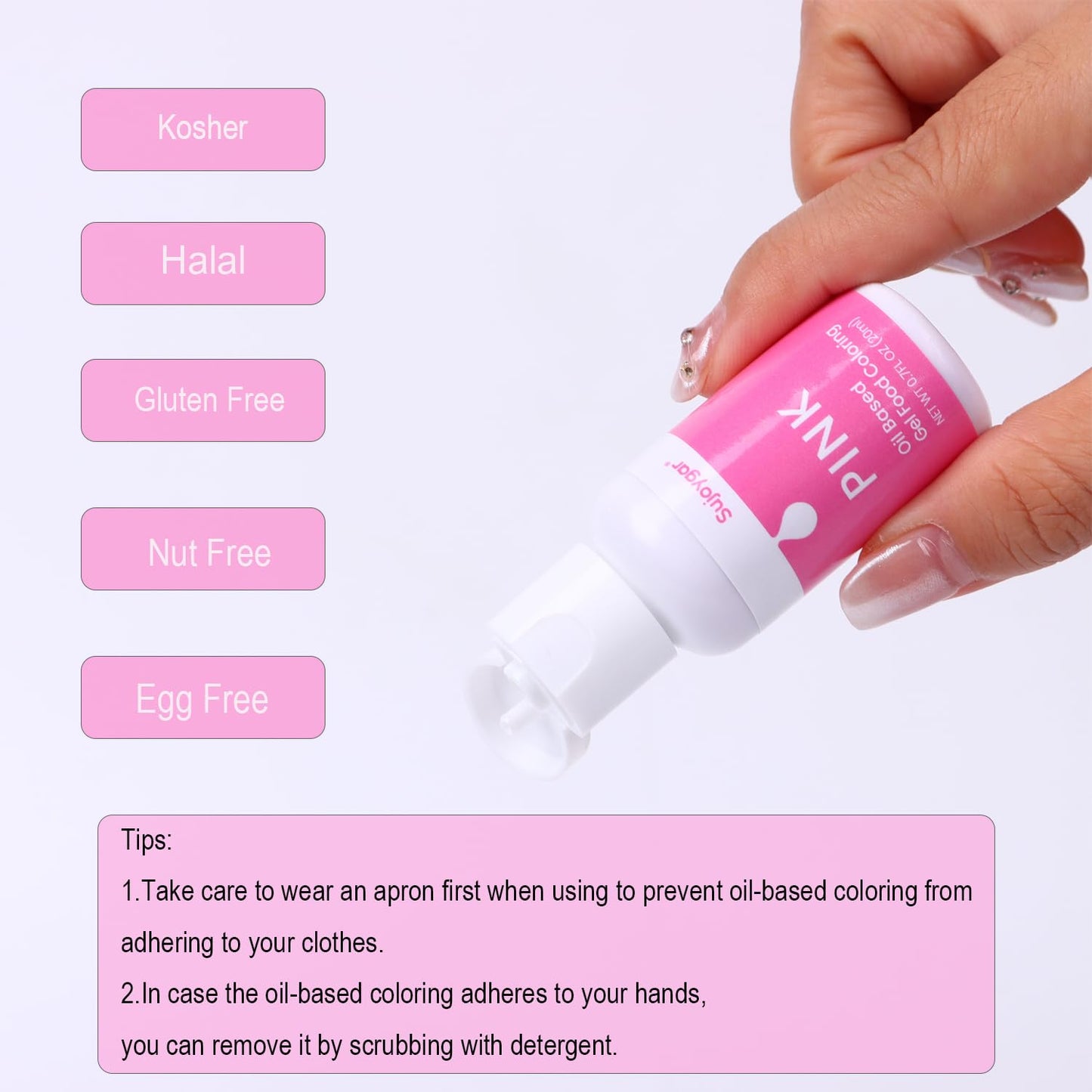 Oil Based Food Coloring For Chocolate, Dark Pink, Food Grade 20Ml, Edible Oil Food Dye For Baking, Cupcake & Fondant, Icing