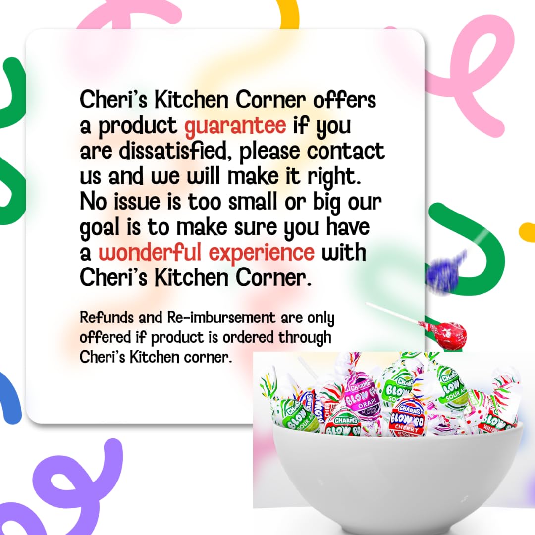 Cheri'S Kitchen Corner Blow Pops 2.5 Lbs With Lots Of Flavors Like Watermelon, Strawberry, Cherry, Grape, And Sour Apple! These