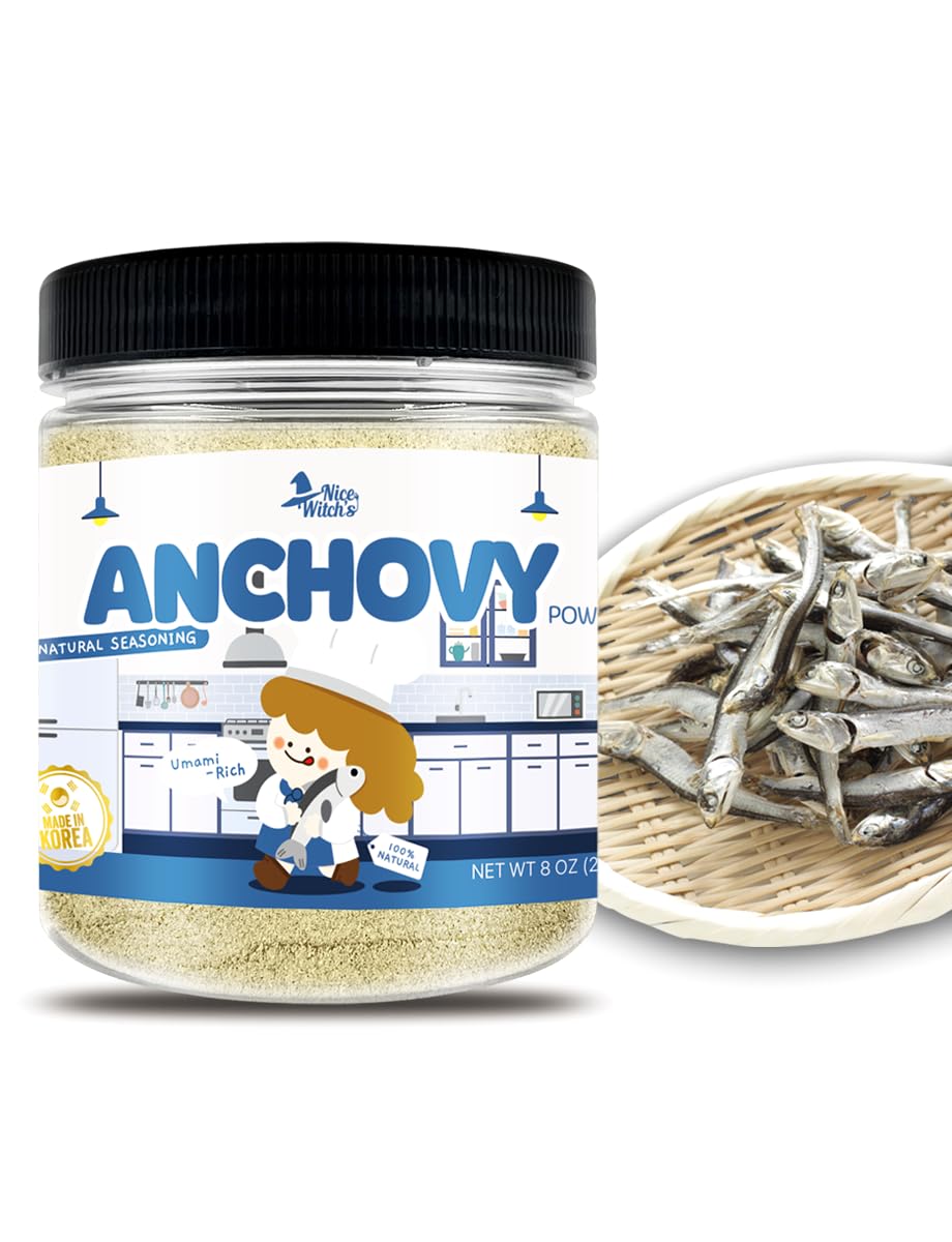 NICE WITCH'S Korean 100% Pure Natural Seasoning Use anchovy powder in a variety of Korean soups 8oz 227g ?? ?? ??(Anchovy)