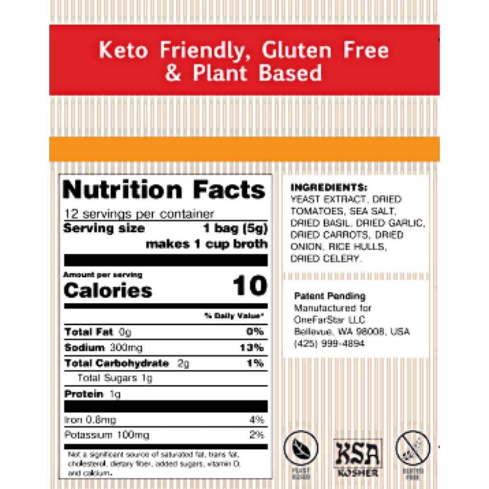 Millies Sipping Broth Vegetable Broth - Gluten Free, Keto Friendly - 12 Count Box (2-Pack)