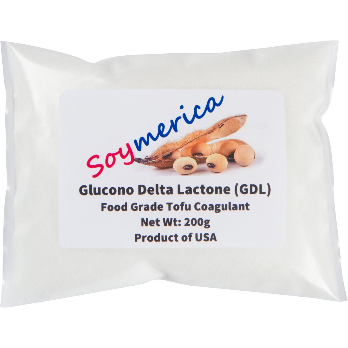 Soymerica Tofu Coagulant - 200g enhanced Glucono Delta Lactone (GDL). Food Grade. 100% Product of USA
