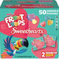 Valentine's Day Gift for Kids- Froote Loopes Sweethearts Cereal Snacks 50 Pouches Individually Wrapped - Perfect for Classroom E