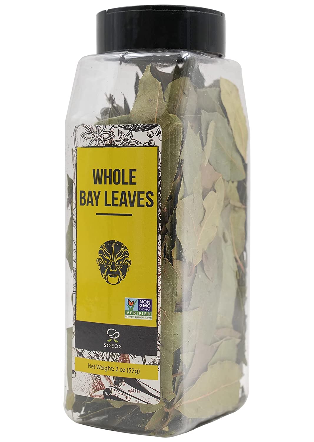 Soeos Bay Leaves Whole, 2 Oz(57G), Non-Gmo Verified, Dried Bay Leaf, Freshly Packed To Keep Fresh, Bay Laurel Herbs For Cooking,Bay Laurel Leaf, Dried Bay Leaves, Fresh Bay Leaves, Green
