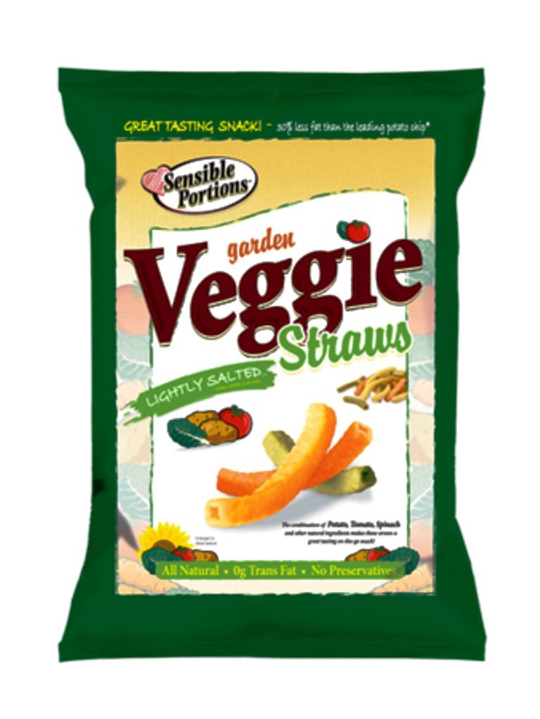 Sensible Portions Veggie Straws, Sea Salt, 1 Ounce (Pack Of 24)
