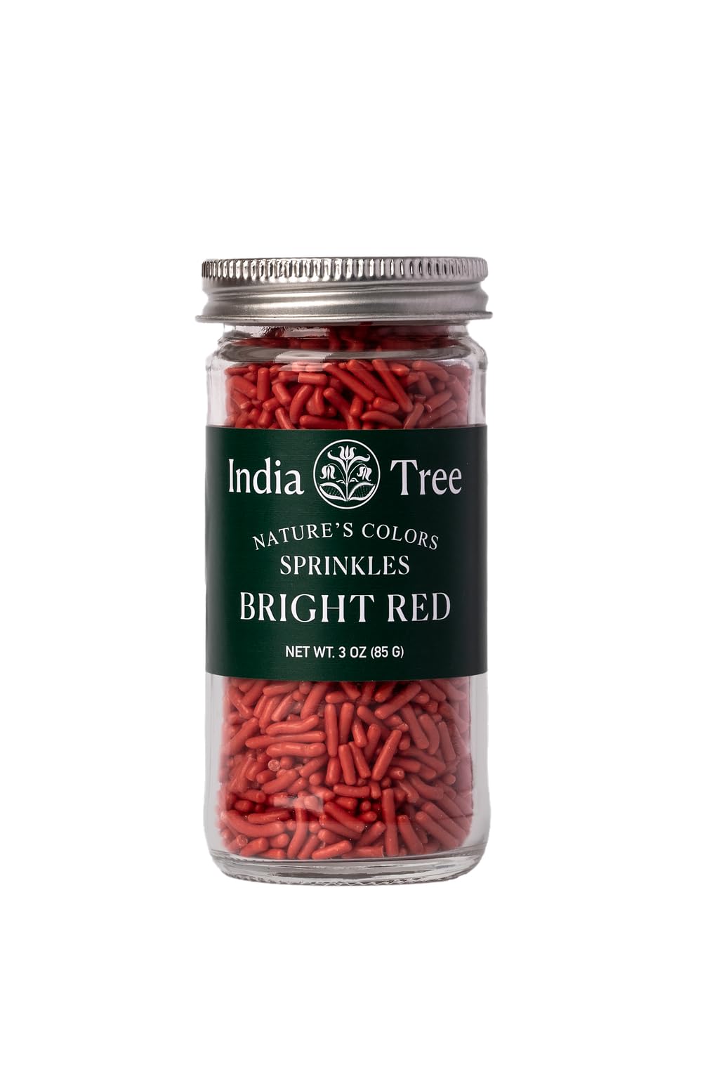 India Tree Nature'S Colors Bright Red Sprinkles 3 Oz | Natural, Vegan, Non-Gmo, Top 9 Allergen-Free, Red 3 Free