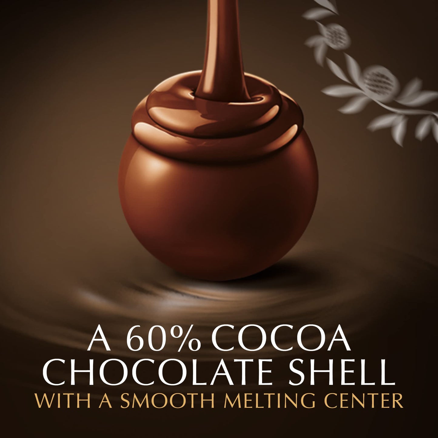 Lindt LINDOR 60% Dark Chocolate Truffles  Dark Chocolate Candy with Smooth  Melting Truffle Center  25.4 oz.  60 Count