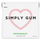 Simply Gum | Heart Box | Peppermint Gum | Plant- Based Chewing Gum | Pack of Six (90 Pieces Total) | Synthetic Free + Aspartame 