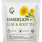 GORNVB Organic Dandelion Leaf & Root Tea - Caffeine Free, 30 Tea Bags, Supports Kidney Function and Healthy Digestion