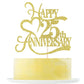Yetxel Gold Glitter Cake Topper - 25th Anniversary Party Decoration, Paper Material, 25 Color