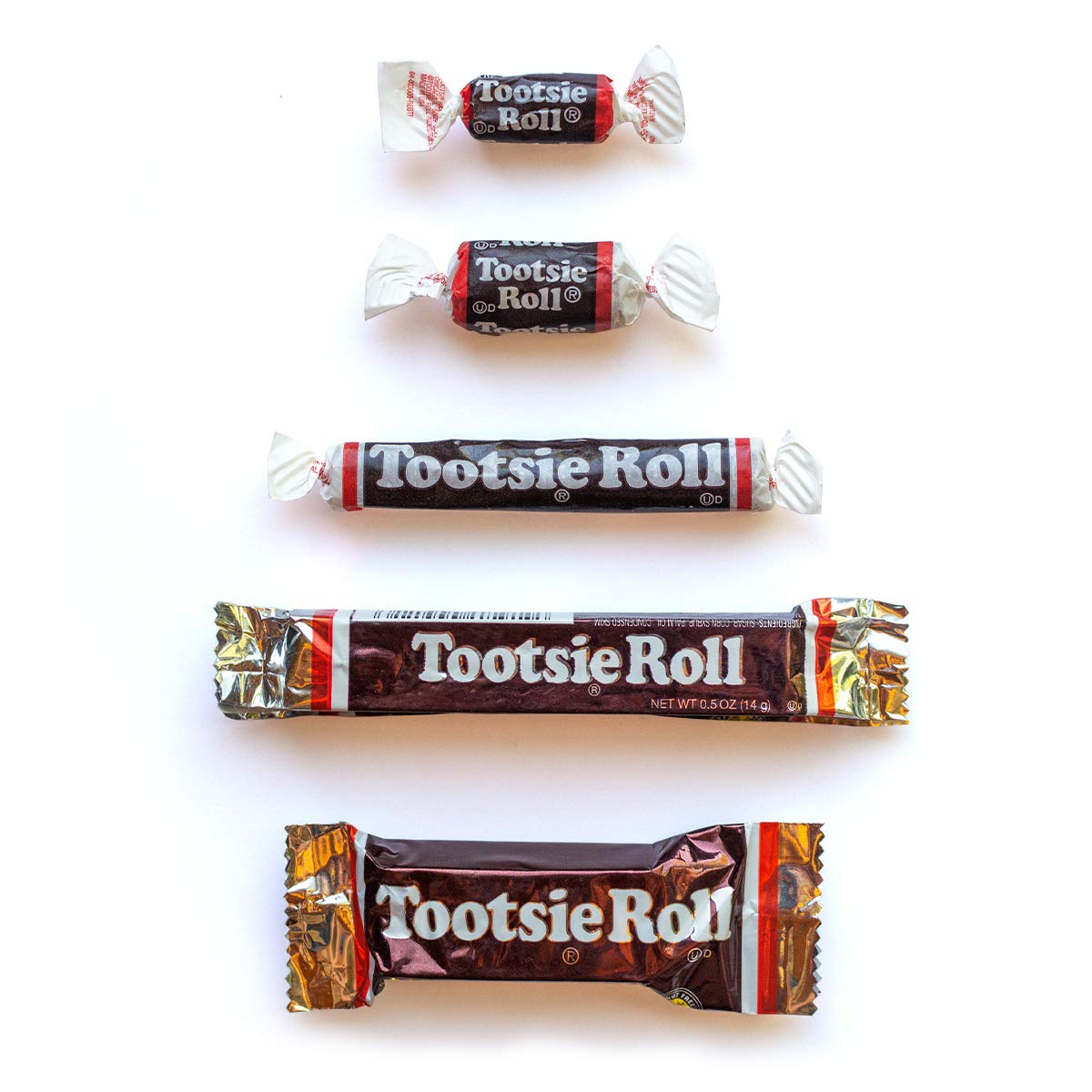 Tootsie Roll Mega Mix, 5 Different Shapes And Sizes Of Classic Chocolatey Tootsie Rolls - 4 Pound Bag
