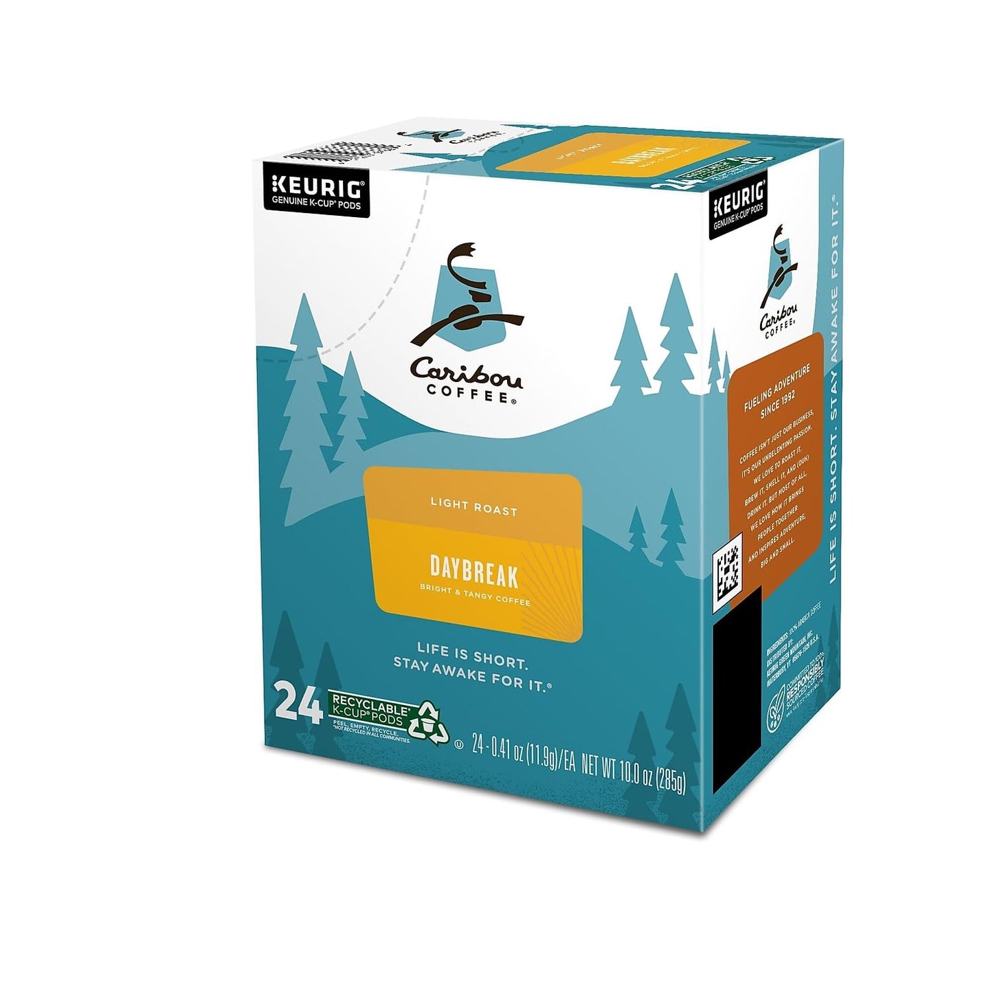 Caribou Coffee Daybreak Morning Blend K-Cup Pods, Light Roast Coffee, 24 Count, Model 5000053472