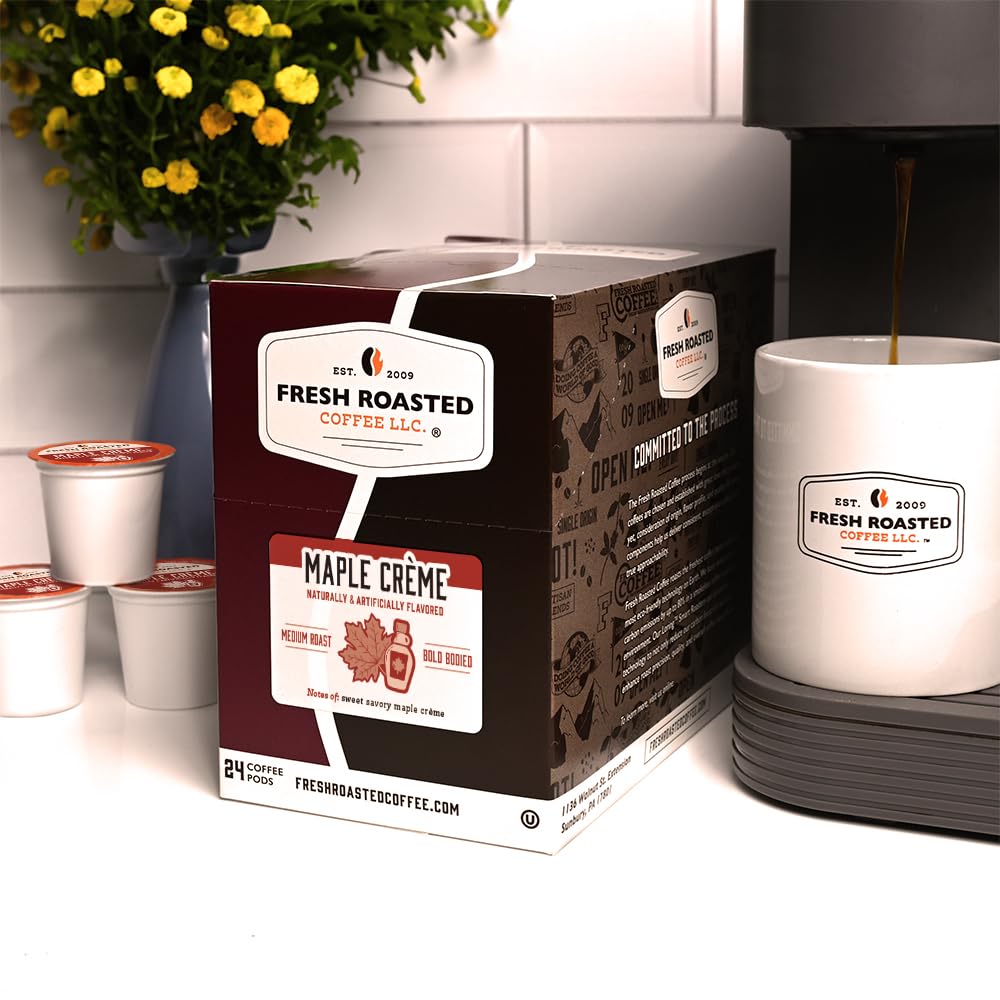 Fresh Roasted Coffee, Maple Crme, Flavored Coffee Pods, 72 Count