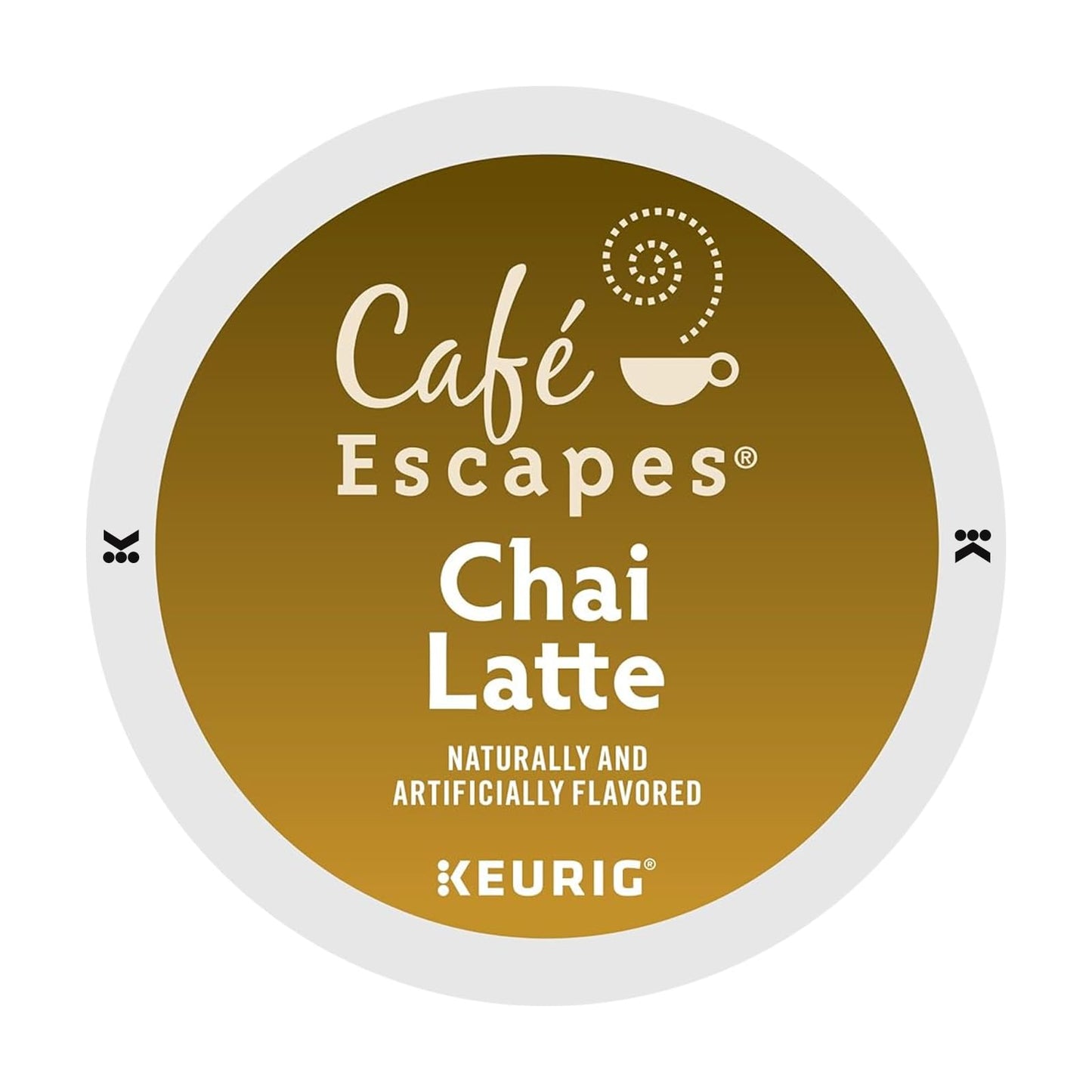 Café Escapes Chai Latte K-Cup Packs, 48 Count, Compatible with Keurig malt-inspired