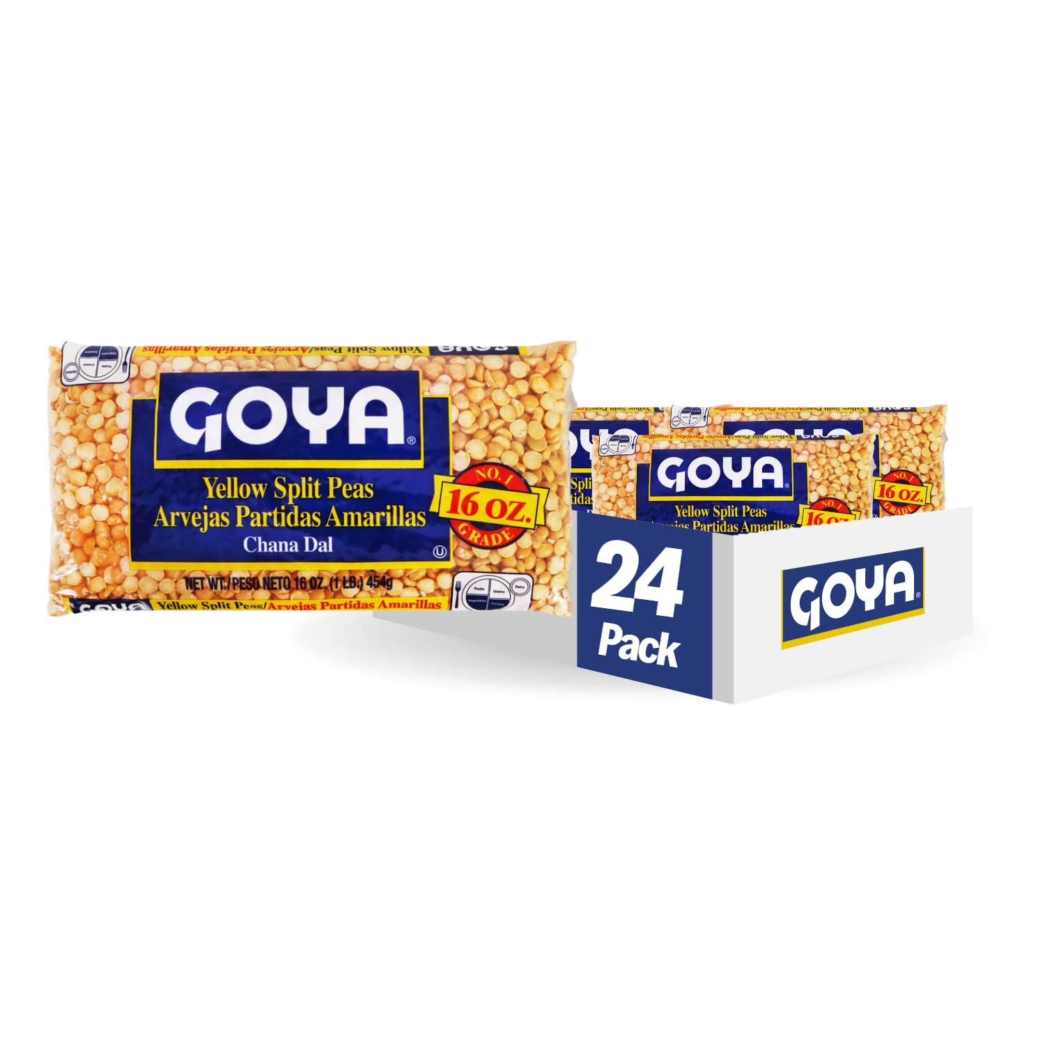 Goya Foods Yellow Split Peas,16 Oz(Pack Of 24)