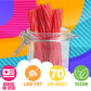 Amish Good Gourmet Licorice Twist Candy - Enhanced Sweet & Chewy Treat, Strawberry Jumbo Licorice Twist Perfect Snack Under 100 Calories