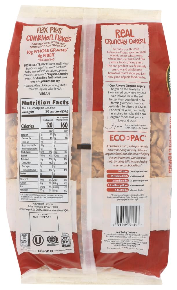Nature'S Path Flax Plus With Cinnamon (6X32 Oz)