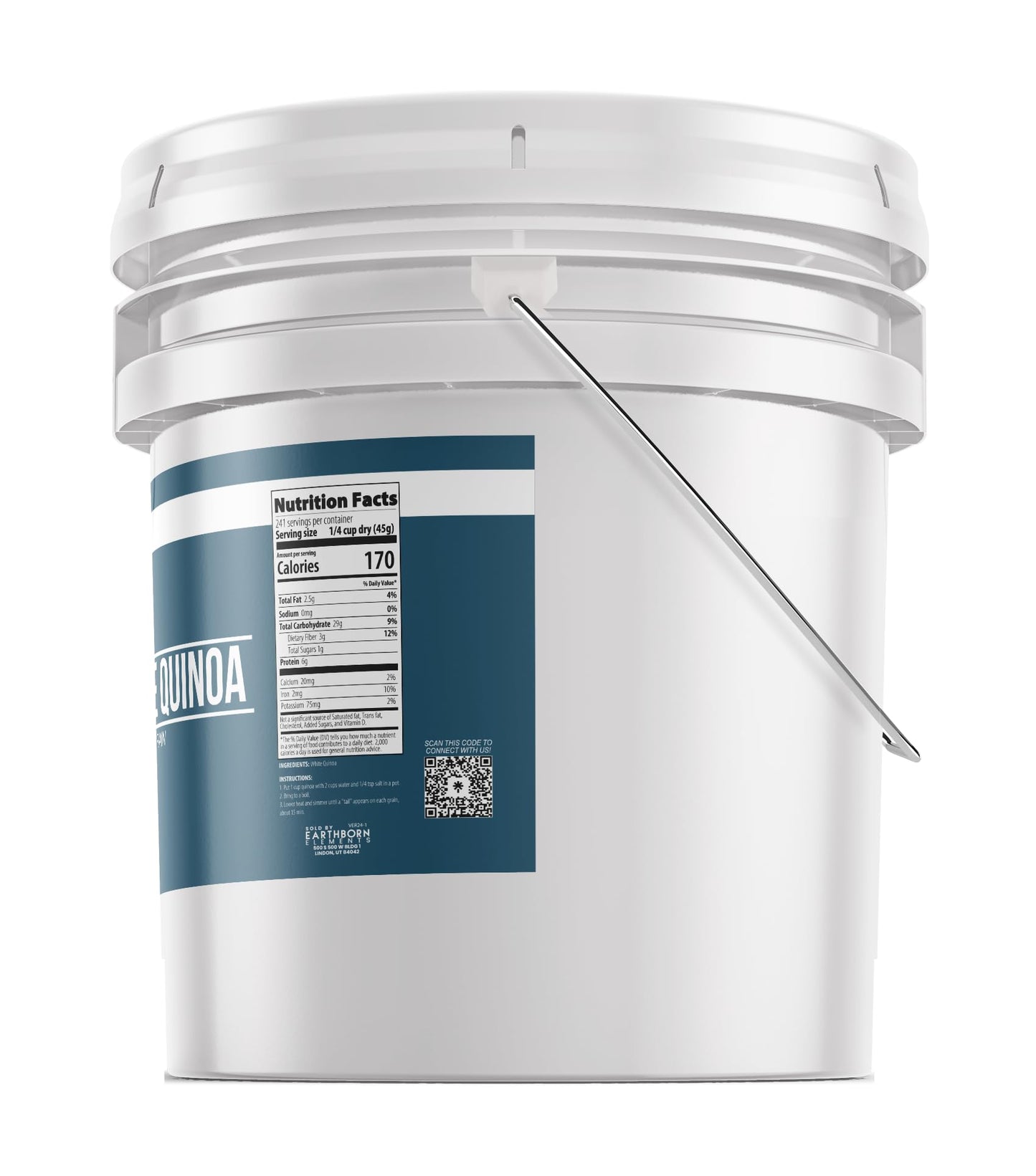 Earthborn Elements White Quinoa, Non-GMO, Good Source of Iron, 3.5 Gallon