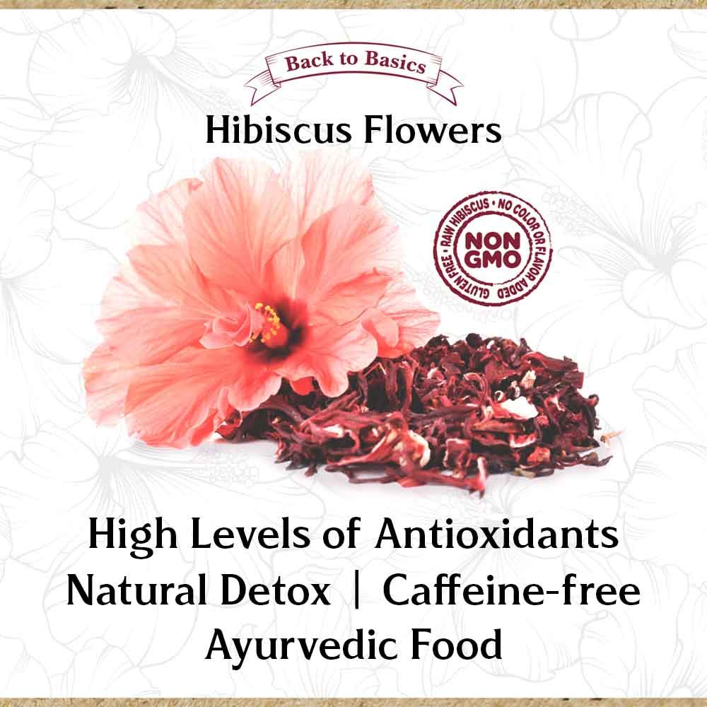 Hibiscus Tea Flowers - 1 Pound Resealable Bag - All Natural, Agua De Jamaica Leaves- Sun Dried Hibiscus- For Hot Or Cold Brew Te