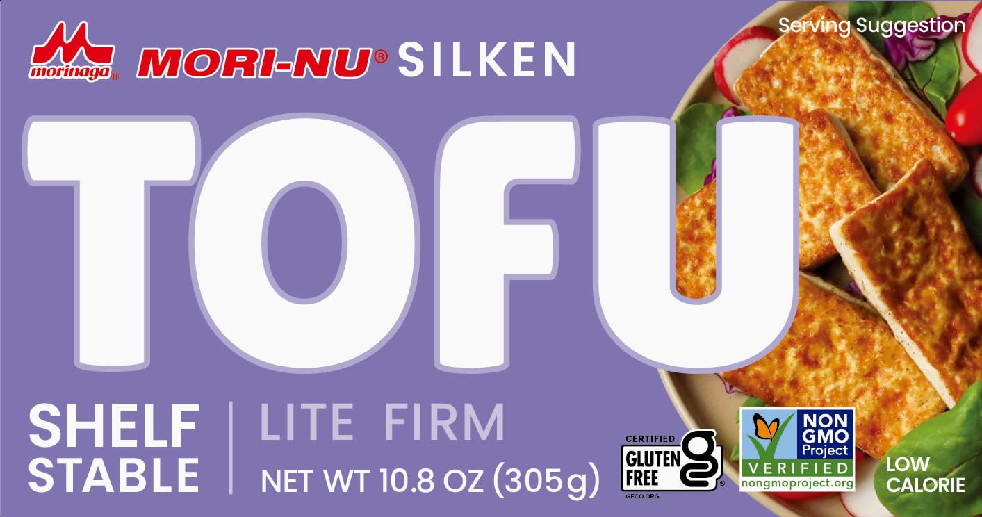 Mori-Nu Silken Tofu Lite Firm | Velvety Smooth And Creamy | Low Fat, Gluten-Free, Dairy-Free, Vegan, Made With Non-Gmo Soybeans, Ksa Kosher Parve | Shelf-Stable | Provides Protein | 12.3 Oz X 12 Packs