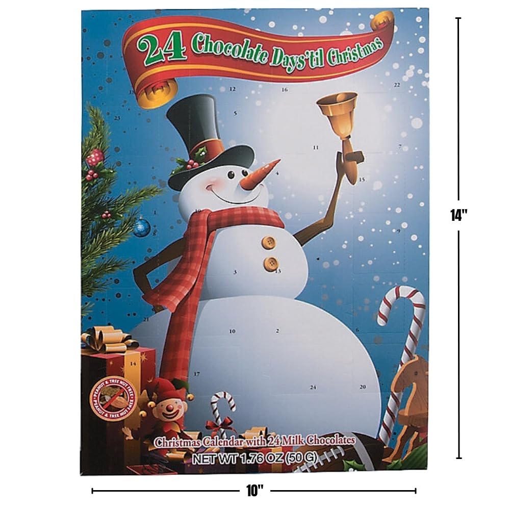 Chocolate Christmas Advent Calendar (4 designs with 24 pieces of candy each)