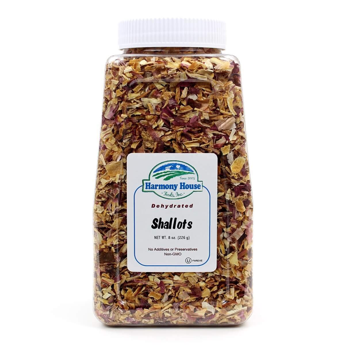 Harmony House Premium Dehydrated Shallots (8 Oz, Quart Size Jar)