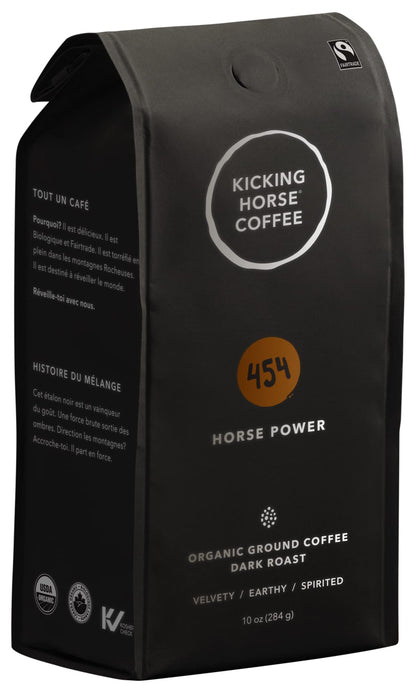 Kicking Horse Coffee 454 Horse Powder Ground Coffee, 10 Ounce