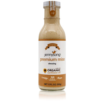 Jennysong Original Premium Miso Dressing - Made with Organic Sunflower Oil. creamy Vegan No Artificial Sweeteners and No Trans F
