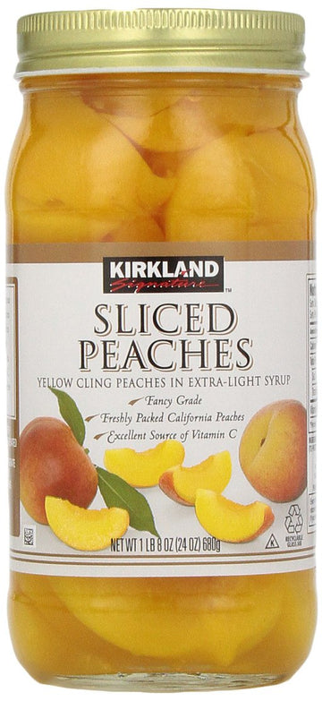 Kirkland Sliced Peaches, 4 bottles (24 ounces each)