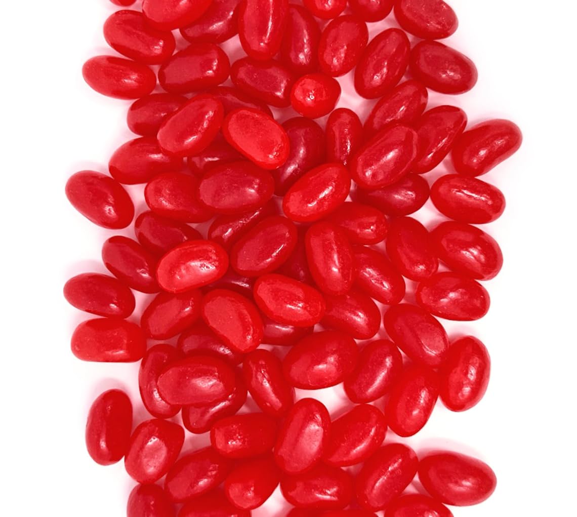 SweetGourmet Red Jumbo Cinnamon Jelly Beans, Sweet and Spicy Candy, 3 Pounds