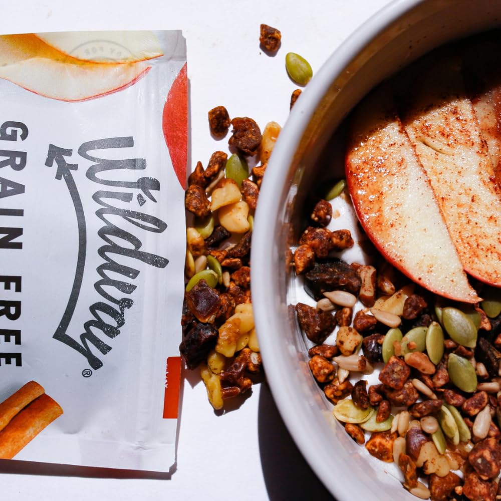 Wildway Keto Granola | Apple Cinnamon | Grain-Free, Certified Gluten-Free Cereal | Vegan, Low Carb | No Sugar Added | Paleo-Frie
