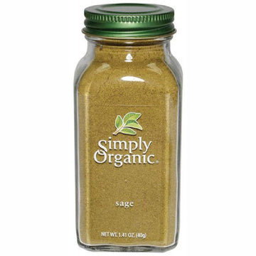 Simply Organic Ground Sage Leaf, Certified Organic | 1.41 oz | Pack of 3 | Salvia officinalis L.