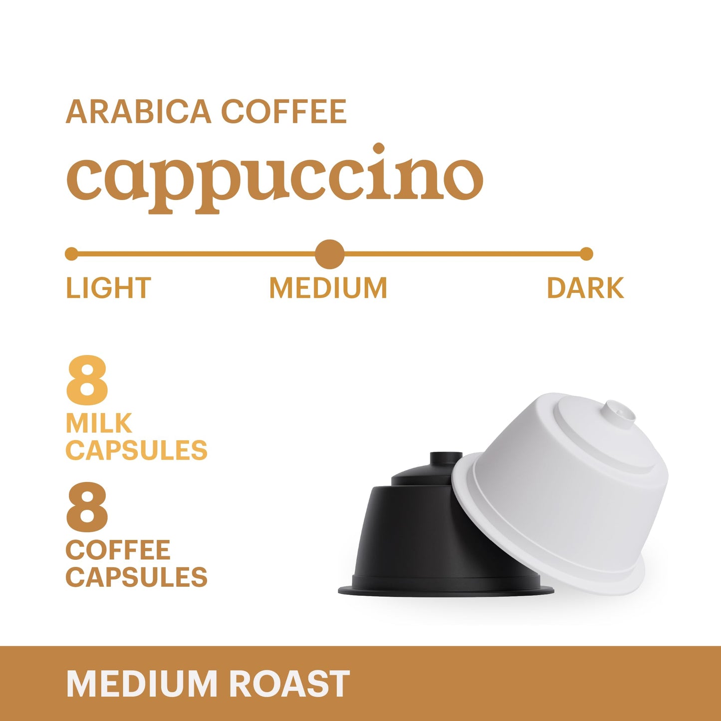 G Grana Cappuccino Coffee Pods - 100% Arabica - 16 Count Compatible with Nescafe Dolce Gusto