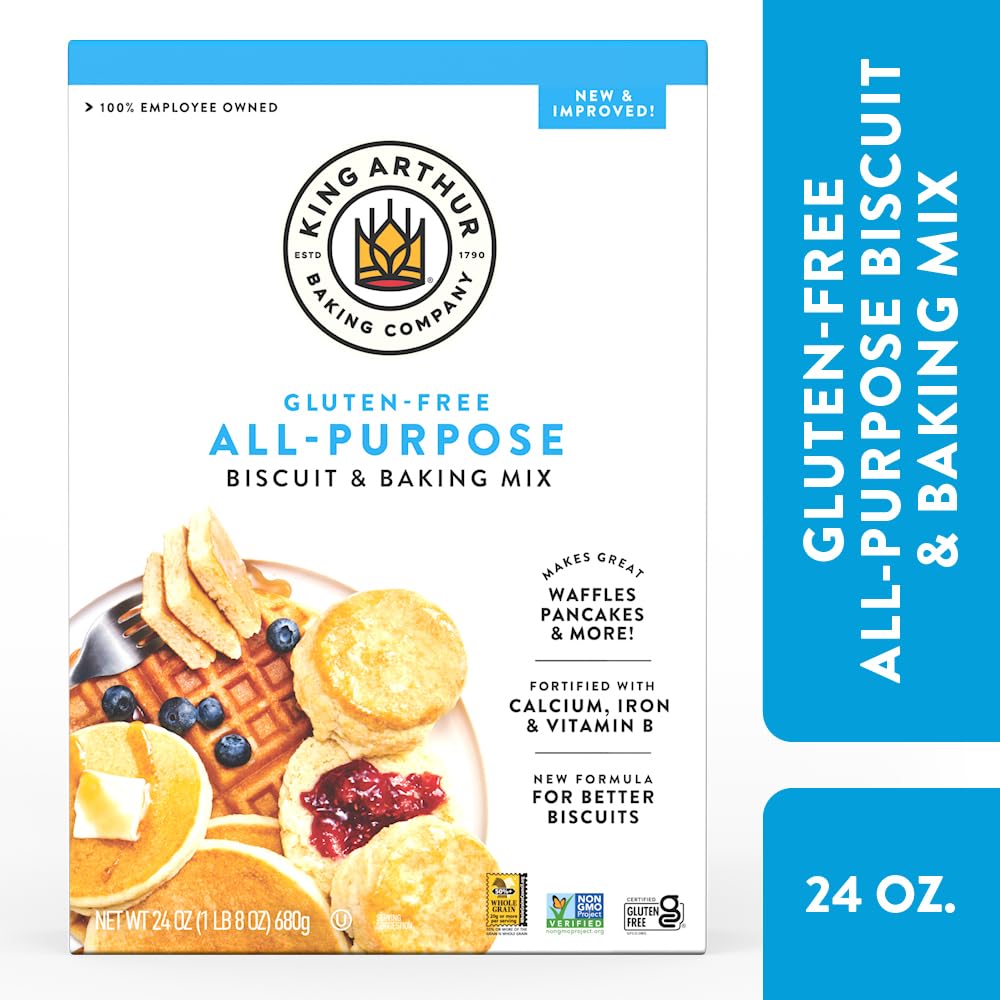 King Arthur, Gluten Free All-Purpose Biscuit & Baking Mix, Gluten Free, Non-GMO Project Verified, Certified Kosher, 24 Ounces, P